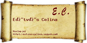 Eötvös Celina névjegykártya